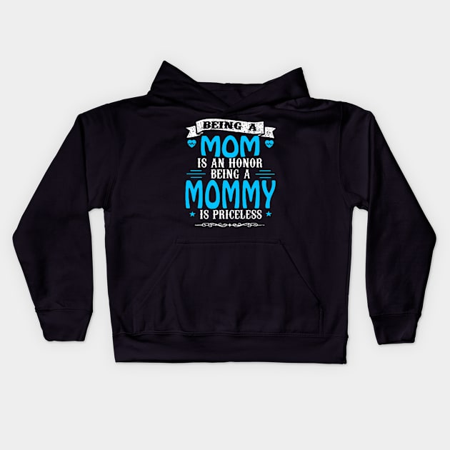 Being A Mommy Kids Hoodie by Stick Figure103